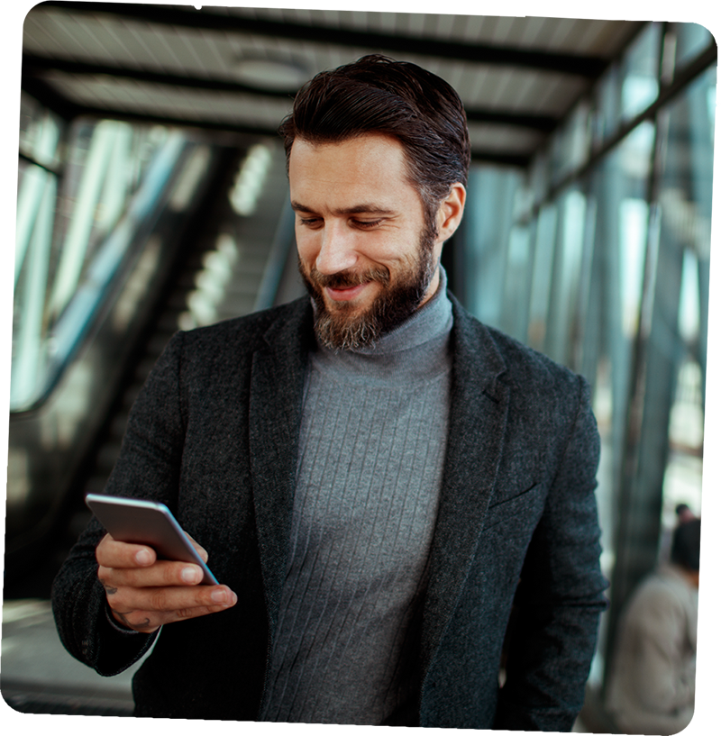 Person using mobile device